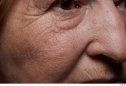 and more Nose Cheek Skin Woman Chubby Wrinkles Studio photo references